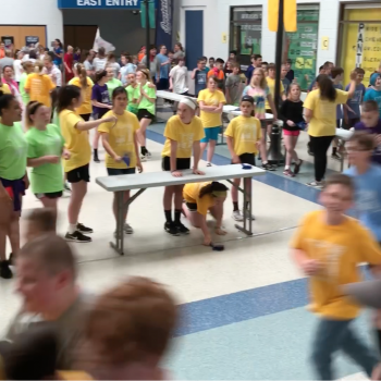 PHoto of students running